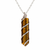 Tigers Eye Coil Wrap Point Pendant Necklace