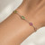 Sterling Silver Multi Tourmaline Bracelet