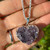 Amethyst Druzy Heart Necklace