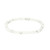 White Howlite Small Sphere 4mm Bracelet