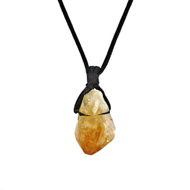 Buy REMEDYWALA Charged Energized Citrine Raw Stone Pendant with Metal Chain  | Raw Stone Citrine Pendant for Women and Men at Amazon.in