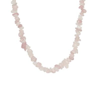 Rose quartz Lock Heart Long Necklace★送料・関税込 Rose_Quartz_Long_Chip_3__52580