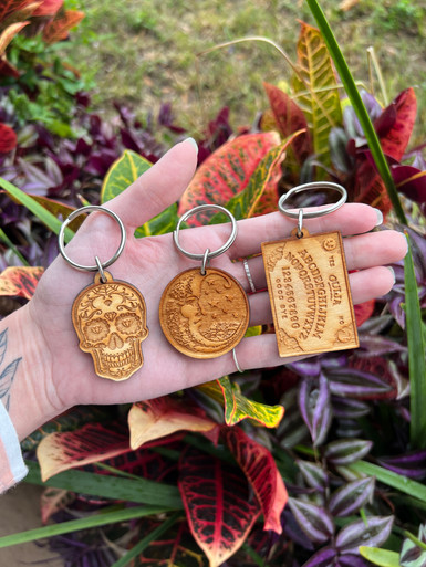 Wooden Keychains (Designs Vary)