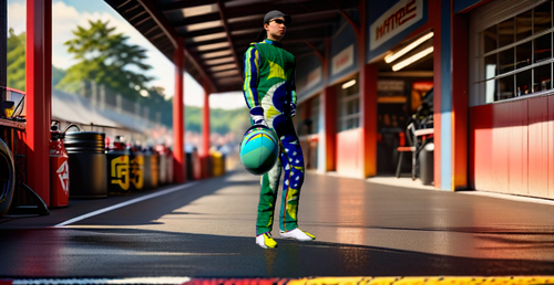 Blue And White Abstract Race Suit