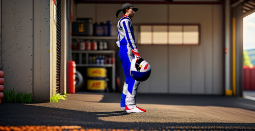 Blue Stripe Race Suit Template