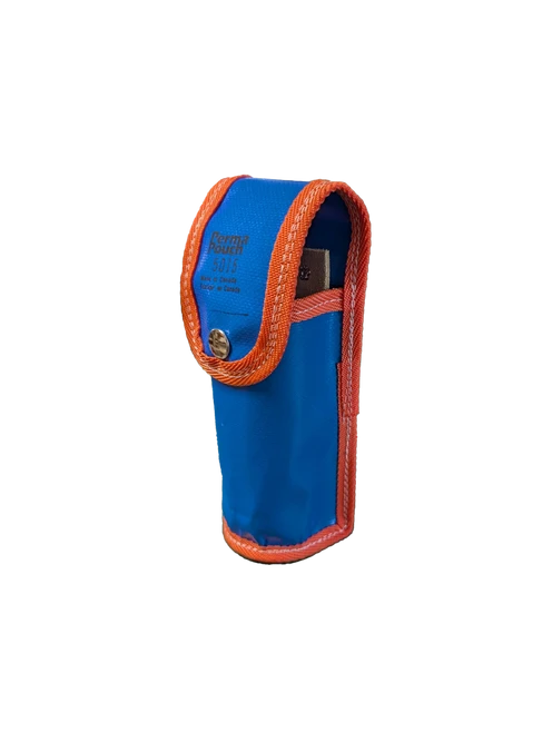 KUNY LEATHER FIRE-PAINT POUCH WITH LEATHER BELT HOLDER