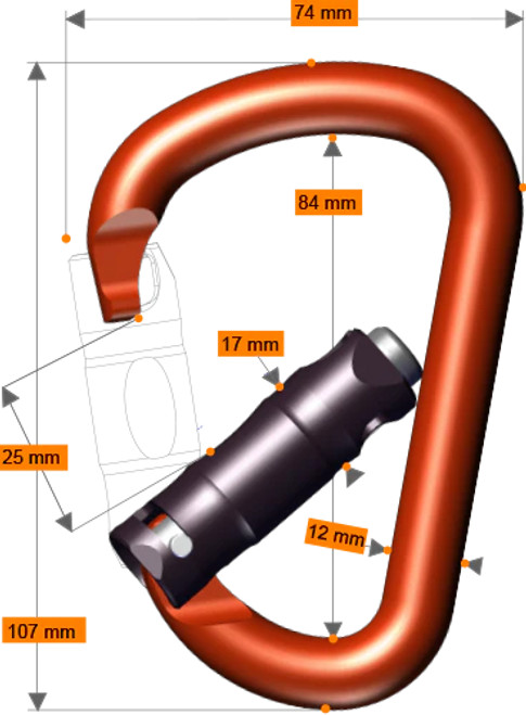 ROCK EXOTICA PIRATE WIRE EYE AUTO-LOCK CARABINER