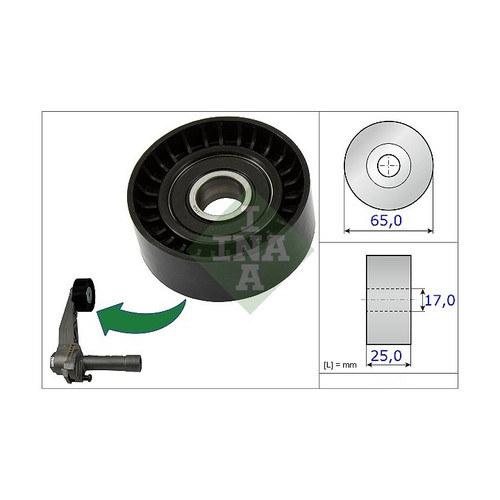 INA PSA Tensioner Pulley - V-Ribbed Belt 531086610

Pulley for the following Drive Belt Tensioner
BMW: 11287534398 11287571015
PSA: 1611425480 5751E7 5751G9