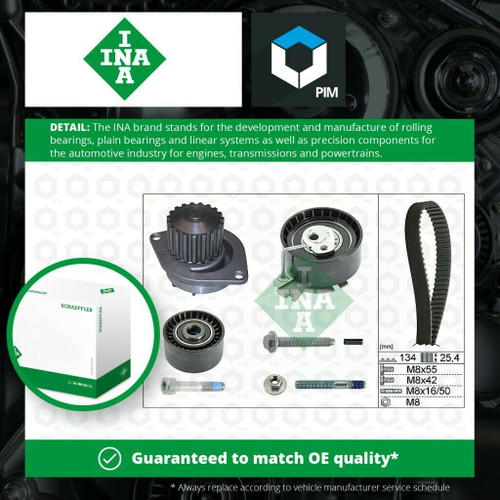 INA Timing Belt & Water Pump Kit For Peugeot 206 207 307 308 Citroen C2 C3 C4 Berlingo 1.6/1.8L 0831R9 0831L2 0831L3 0831P8 1201A2 1201E5 1201H4 1609417280 9824998180
