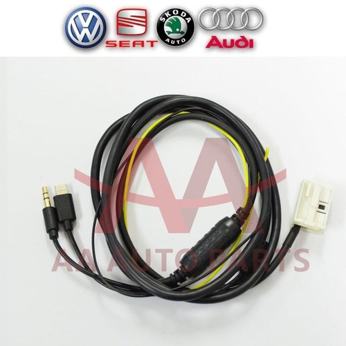 Volkswagen Skoda RCD510 310 RNS510 Aux Adapter for iPhone with Lighting Charger 