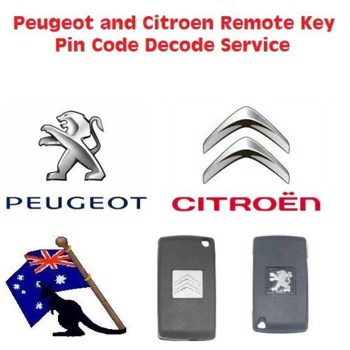 Peugeot Citroen Remote Key Pin Code Decode Service 