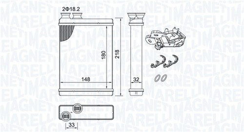 MAGNETI MARELLI Peugeot 308 Heat Exchanger 1610530280