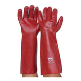 Red PVC 45cm Gloves - Pair