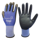 Mataro | Blue Nylon Gloves Black Polyurethane Coating