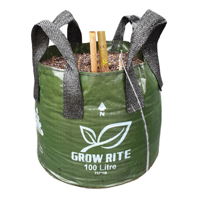 XHD Woven Plastic Plant Bag with 4 Handles, 100L