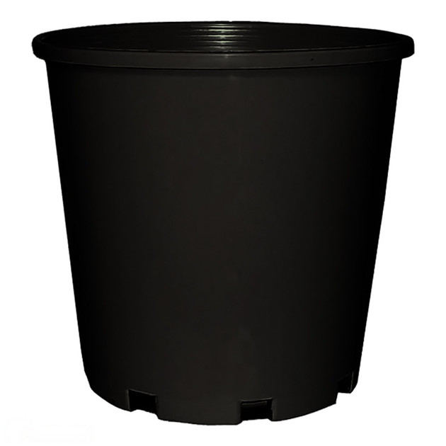 200mmØ Slimline Pot Black