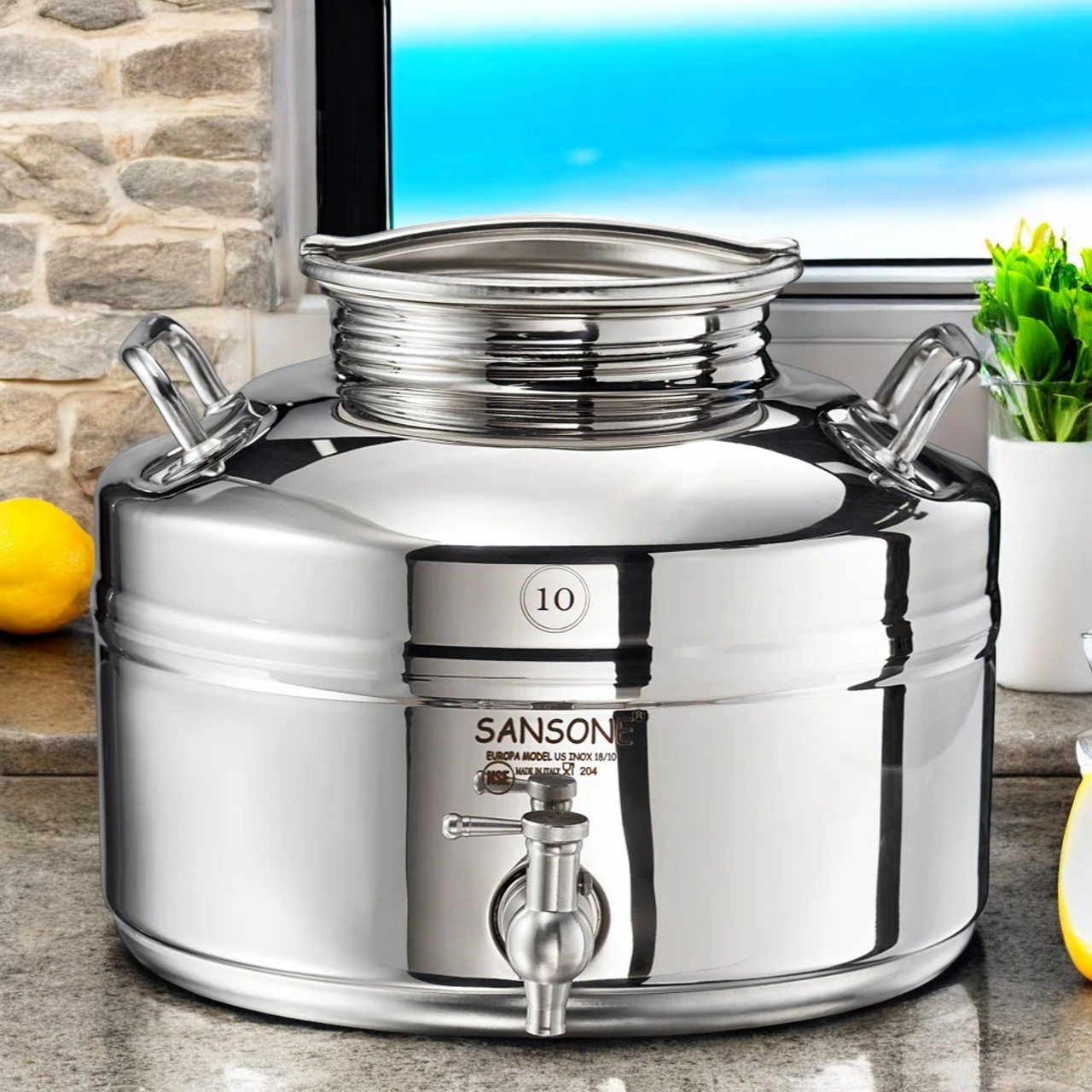 Sansone Europa Stainless Steel NSF Certified Water Dispenser Fusti
