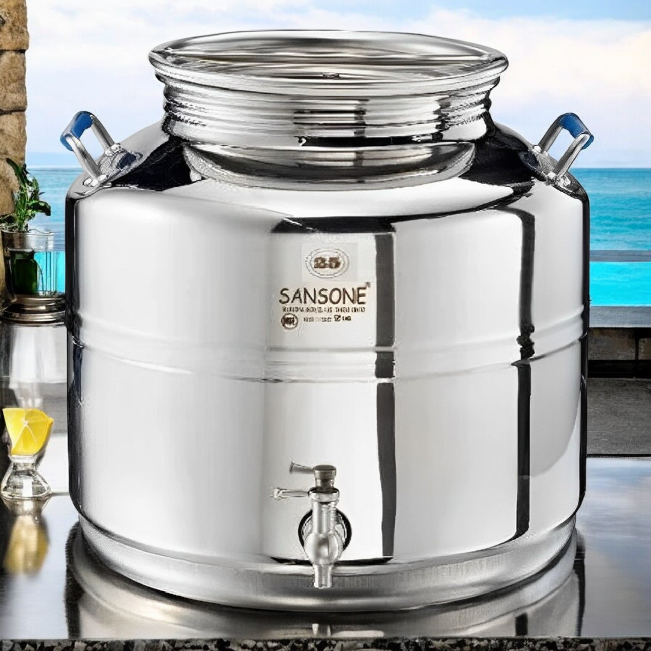 Sansone Europa Stainless Steel NSF Certified Water Dispenser Fusti