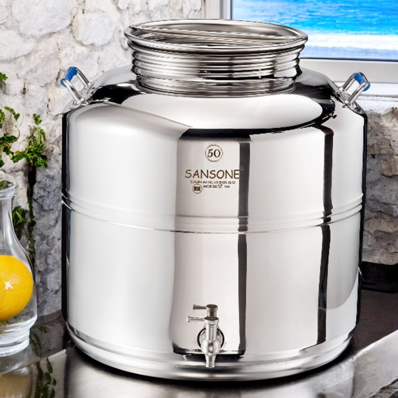 Sansone Europa Stainless Steel NSF Certified Water Dispenser Fusti
