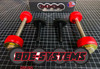 BDE-SYSTEMS - C5 Corvette, 1997-2004 Complete Lowering, Adjustable Suspension Kit: RED Bushings (14pc Set)