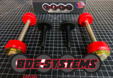 BDE-SYSTEMS - C5 Corvette, 1997-2004 Complete Lowering, Adjustable Suspension Kit: RED Bushings (14pc Set)
