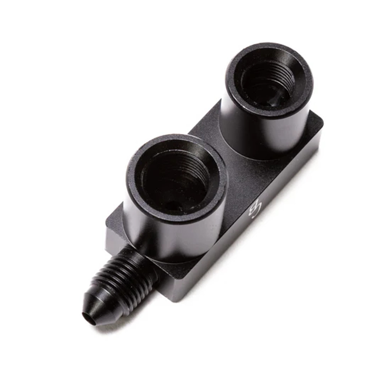 Chase Bays 3AN Male to (1) M10x1.0 and (1) M12x1.0 Concave Female F Fitting For CB Single Outlet Adjustable Bias Valve
