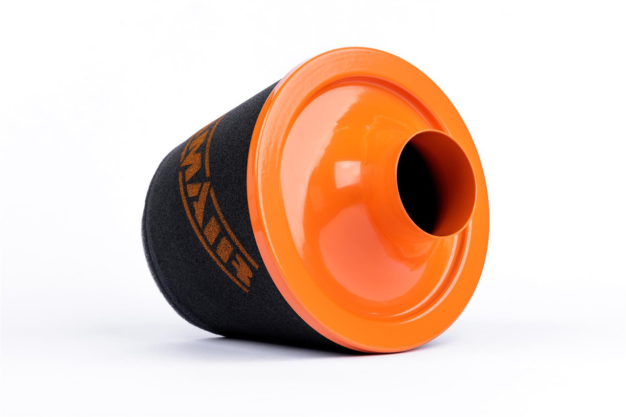 RAMAIR Large Foam Filter Aluminium Base 80mm OD Orange with Silicone Coupler