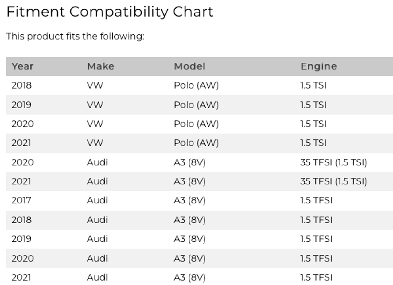 PRORAM Blue Induction Kit & Turbo Inlet for Volkswagen, Audi, Seat, & Skoda 1.5 TSI Engines