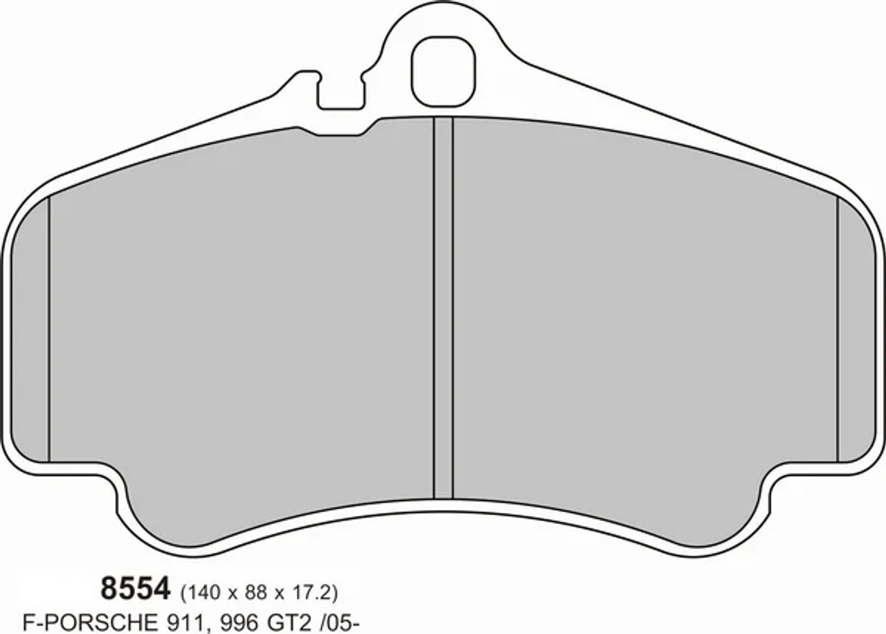 PBS Porsche 911 (996) 3.6 GT2/GT3 & Turbo 99-02 Front Performance ProRace Brake Pads