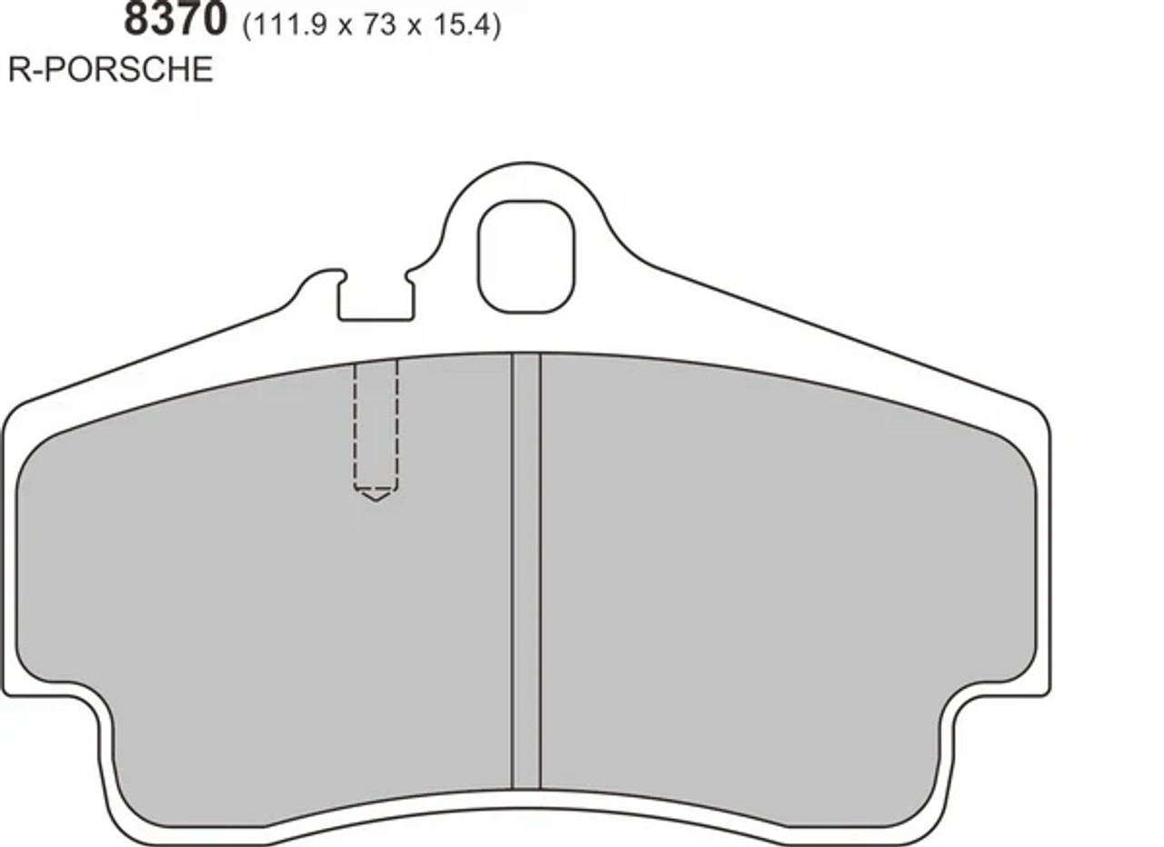 PBS Porsche 718 Boxster (982) 2.0/2.5/GTS 2016 Rear Performance ProRace Brake Pads 8370