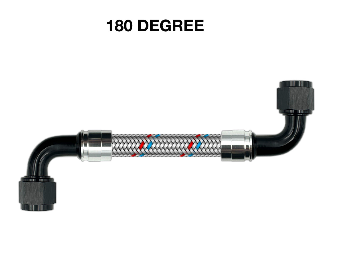CRIMPED Pre-Made AN10 PTFE/Teflon Stainless Steel Braided Hose