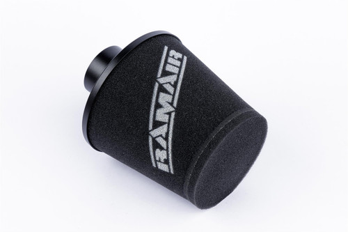 RAMAIR Small Foam Filter Aluminium Base 60mm OD Black with Silicone Coupler