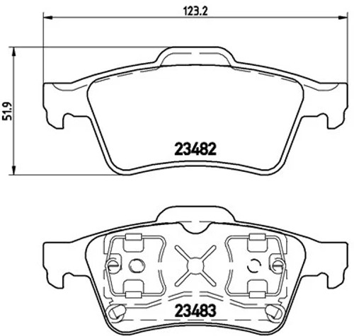 PBS Renault Megane II RS 225 Rear ProTrack with Teves Performance Brake Pads 8152PT