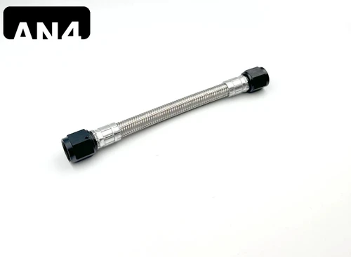 CRIMPED Pre-Made AN4 PTFE/Teflon Stainless Steel Braided Hose