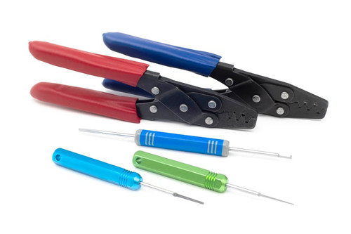 Dual Crimper Set Inc 3 Pin Removal Tools