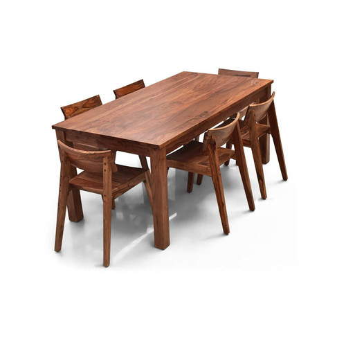 Rectangle Deko-style Dining Table 6 Seater Set With Chairs