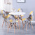 Modern Plastic Side Chairs with Wooden Legs Dining Chair