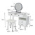 4 Drawers Dressing Table Removable Makeup Table With Stool Nordic Style