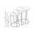 Silver White Marble Glass Coffee Tables 3pcs For Living Room For Living home furniture
