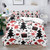 Christmas Decor 3-Piece Duvet Cover Set Hotel Bedding Sets Comforter Cover with Soft Lightweight Microfiber, Include 1 Duvet Cover, 2 Pillowcases for Double/Queen/King(1 Pillowcase for Twin/Single)