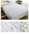 Quilted Mattress Pad Waterproof Breathable Mattress Protector Deep Pocket Pillow Top Mattress Cover with Siliconized Fiber Filling