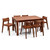 Rectangle Deko-style Dining Table 6 Seater Set With Chairs