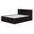 Dark Wood Queen Bed With Storage ( Brown , Wenge)