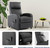 Black recliner chair with massage function. Perfect for home theater seating