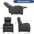 Black recliner chair with massage function. Perfect for home theater seating