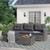 OC Orange-Casual 5-Piece Outdoor Sectional Set: Grey Rattan, Dark Grey Cushions