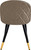 FurnitureR Modern Upholstered Dining Chairs: Set of 2, Brown faux leather, wood legs