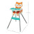 Infantino Grow-with-Me 4-in-1 Convertible High Chair, 6-36 Months, Orange Fox