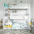 Better Homes & Gardens Tristan Triple Bunk Bed, White, Twin Over Twin Over Twin
