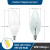 YANSUN 6W LED E12 Candelabra Light Bulbs, 6 Watts (60W Equivalent), Daylight White 5000K, Chandelier Bulbs for Table Lamp, Chandelier, Ceiling Fan, Kitchen, 6 Pack